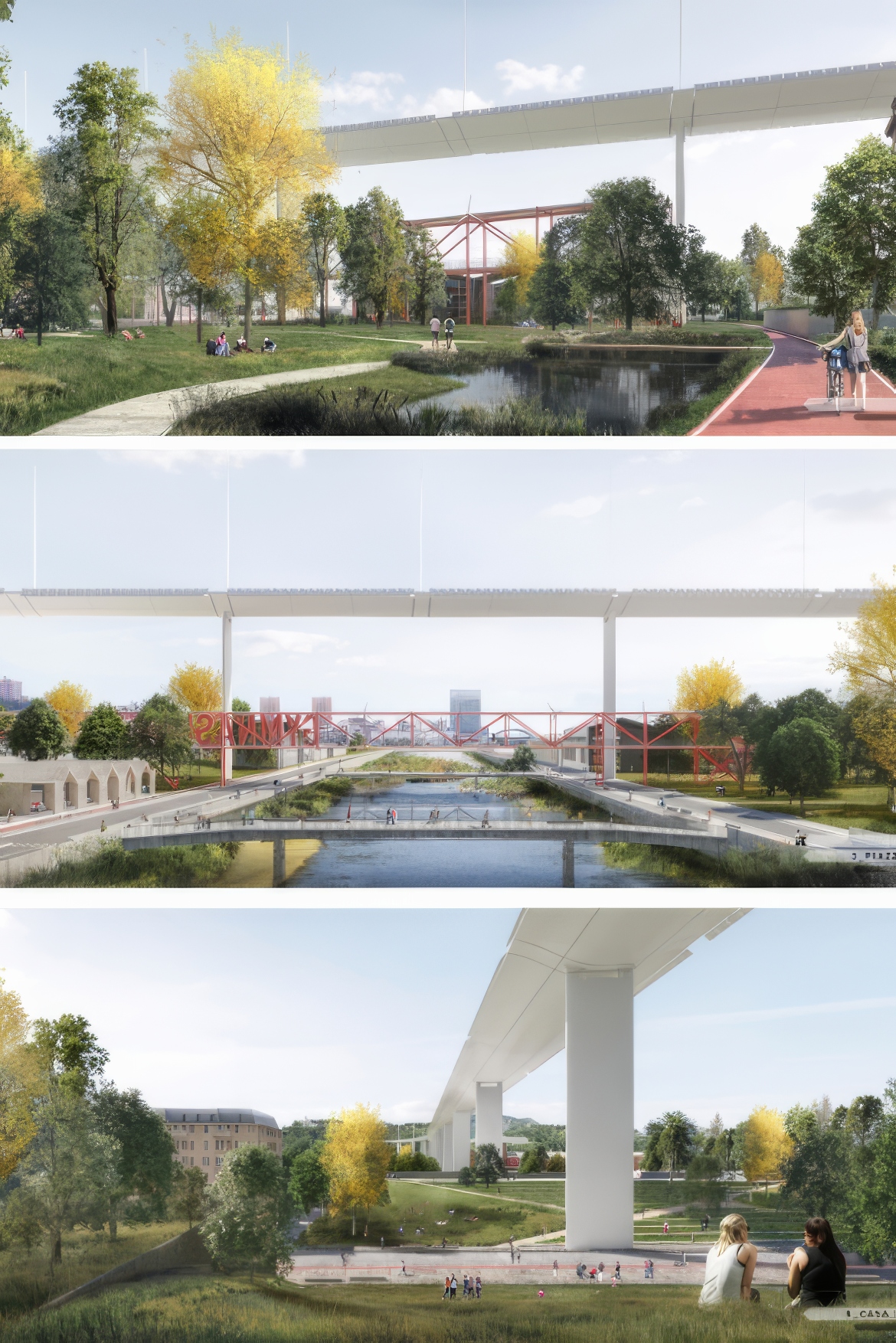 Rendering del progetto per il parco